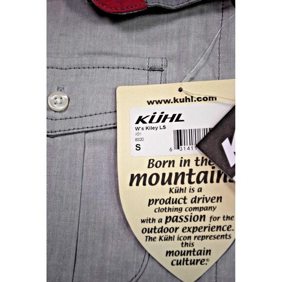 NWT Kuhl Women's Ash Gray Kiley #8320 Long Sleeve Button Down Knit Sides Size S - Picture 6 of 8